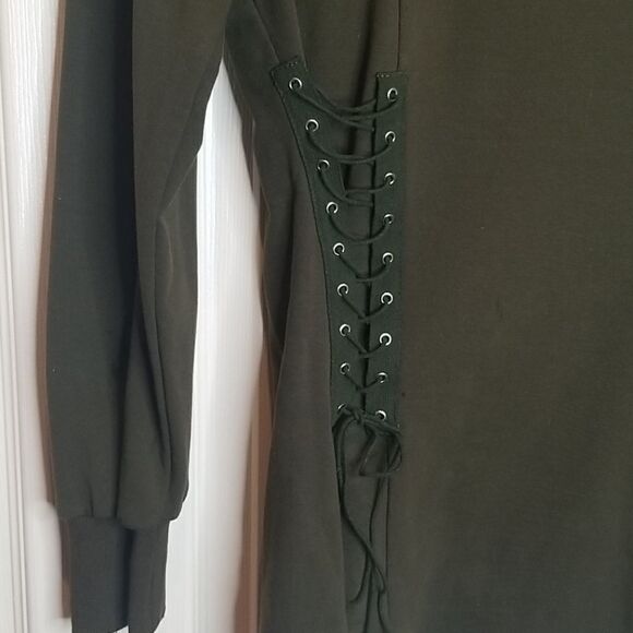 DO+BE Crewneck Sweatshirt Olive Green Size Small - Picture 2 of 6